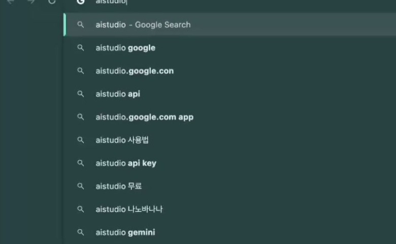 AI Studio 접속 화면